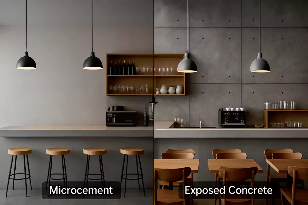 تفاوت میکروسمنت و بتن اکسپوز در نصب و اجرا