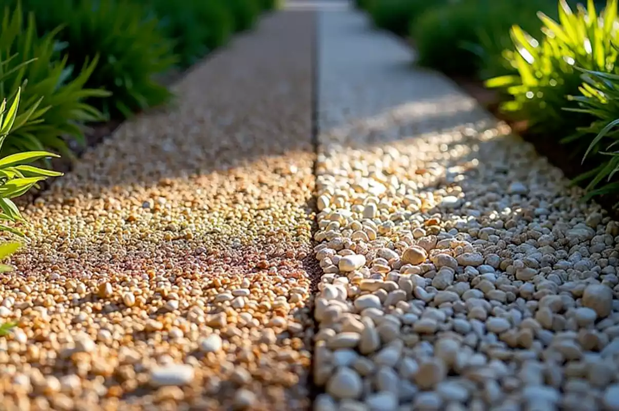 تفاوت Resin Bound و Resin Bonded | دو سیستم کفسازی سنگدانه رزینی